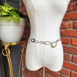 Irregular circles y2k chain belt